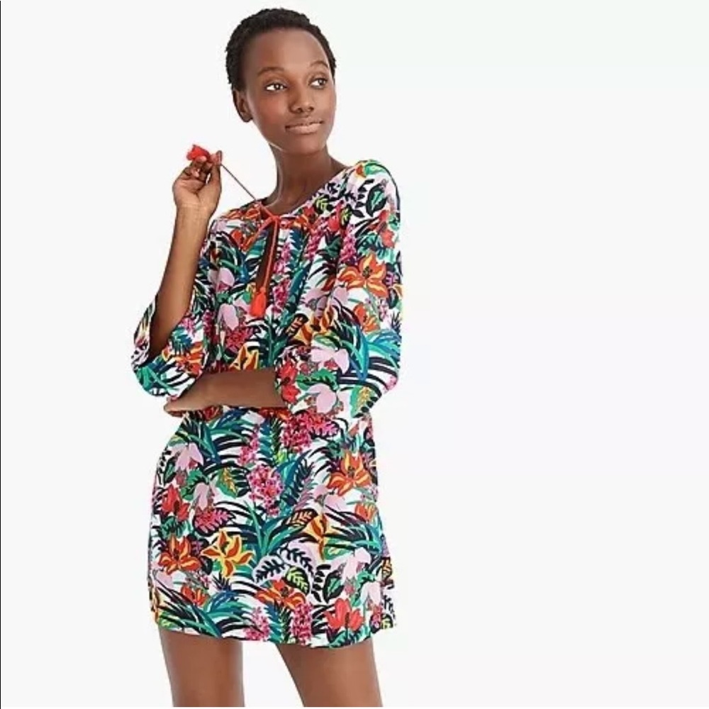 J. Crew tassel-tie beach tunic in organic cotton